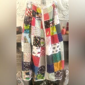 Handmade Patchwork Multicolor cotton lightweight wraparound Skirt